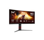 AOC G4 CU34G4CAP écran plat de PC 86,4 cm (34") 3440 x 1440 pixels UltraWide Quad HD LCD Noir, Rouge