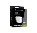 Conceptronic 3-Port 67W GaN USB PD Charger with USB-C Charging Cable, USB-C x 2, USB-A x 1, QC 3.0, PPS