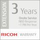 Ricoh Extensión de Garantía a 3 años (Producción de Volumen Medio)