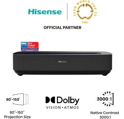 Hisense Laser TV PL2 Ultra short throw projector 2700 ANSI lumens DLP UHD 4K (3840x2160) 3D Black