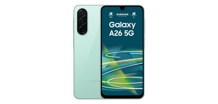 Samsung Galaxy A26 5G, Smartphone con Funzioni intelligenti, Display Super AMOLED 6.7”, 8GB RAM, 256GB, Batteria 5.000 mAh, memoria espandibile, Mint
