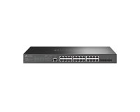 TP-Link Omada SG3428MP commutateur réseau Géré L2+ Gigabit Ethernet (10/100/1000) Connexion Ethernet, supportant l'alimentation via ce port (PoE) 1U Noir