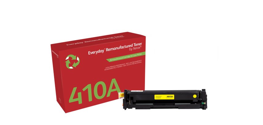 Toner remanufacturé Jaune Everyday™ de Xerox compatible avec HP 410A (CF412A), Capacité standard
