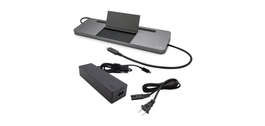 i-tec Metal SB-C Ergonomic 4K 3x Display Docking Station with Power Delivery 85 W + Universal Charger 100 W