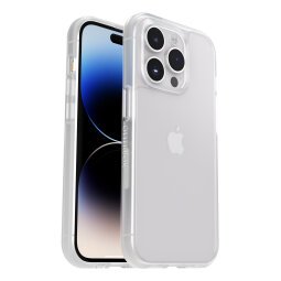 OtterBox Funda para iPhone 14 Pro Max React,resistente a golpes y caídas,Ultra-fina, Protectora,Testada con los estándares Militares anticaídas,Antimicrobiana,Clear