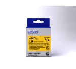Epson LK-6YBA14 - Thermorétrécissant (HST) - Noir sur Jaune - Diam. 14mmx2.5m