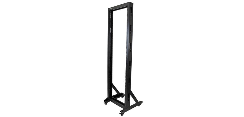 StarTech.com Server Rack a 2 Montanti 42U Open Frame, Armadio Rack di Rete 19" con Ruote, Rack Server 19 Pollici a Telaio Aperto per Apparecchiature AV/Dati/Media/IT, Quadro/Rack dati per spazi domestici/ufficio