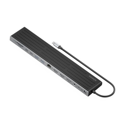 AISENS USB-C Dock 13 en 1, USB-C A 2xHDMI, 1xDisplayPort, 1xRJ45, 3xUSB-A, 2xUSB-C, 1xUSB-C PD, 1xSD, 1xMicro SD, 1xAudio, 1xRanura Kensington, 30cm