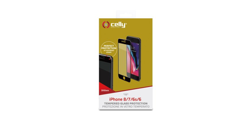 Celly 3D Glass Pellicola proteggischermo trasparente Apple 1 pz