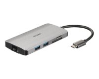 D-Link DUB-M810 station d'accueil Avec fil USB 3.2 Gen 1 (3.1 Gen 1) Type-C Aluminium