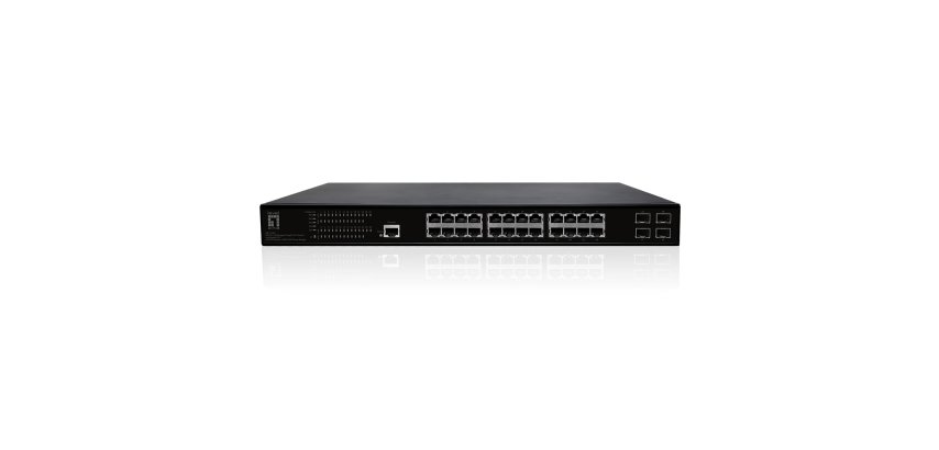 LevelOne GEP-2861 switch di rete Gestito L2 Gigabit Ethernet (10/100/1000) Supporto Power over Ethernet (PoE) 1U Nero