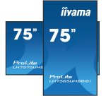 iiyama LH7565UHSB-B1 Écran d'affichage dynamique En forme de kiosk 189,2 cm (74.5") LED Wifi 800 cd/m² 4K Ultra HD Noir Intégré dans le processeur Android 11 24/7