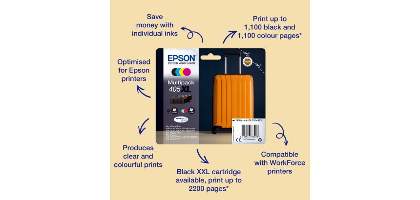 Epson Singlepack Black 405XXL DURABrite Ultra Ink