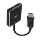 Lindy 38430 hub de interfaz DisplayPort 21600 Mbit/s Negro
