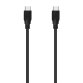 AISENS Cable USB 3.2 Gen2x2 20Gbps 8k@30Hz 5A 100W E-Marker, Tipo USB-C/M-USB-C/M, Negro, 1.0m