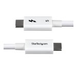 StarTech.com Câble Thunderbolt 5 de 50cm, 80 Gbps/Jusqu'à 120 Gbps, PD 240W, 8K 60Hz, Câble Thunderbolt Certifié, Compatible avec Thunderbolt 4/USB4/USB-C - Blanc
