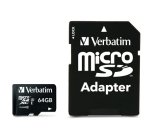 Verbatim PRO - Flash-Speicherkarte - 64 GB - microSDXC UHS-I