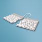R-Go Tools Clavier ergonomique R-Go Split Break avec logiciel de pause, clavier ergonomique divis&eacute;, AZERTY (FR), bluetooth, blanc