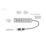 i-tec USB-C/USB-A Charging Metal HUB 7 port (3x USB-C, 4x USB-A)
