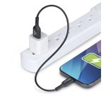 StarTech.com Cavo di ricarica USB-A a USB-C da 30cm, Cavetto di ricarica e sincronizzazione USB 2.0 3A, rivestimento in TPE - Nero