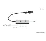 i-tec Metal Universal Charging HUB 2xUSB-C + 2x USB-A Port + Power Delivery 85W