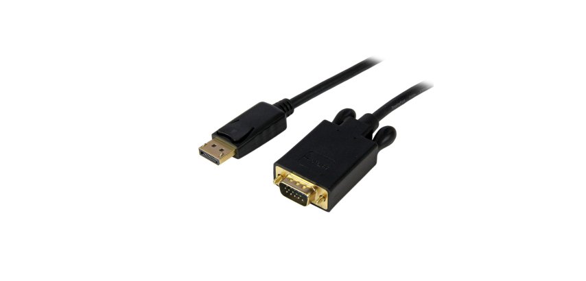 StarTech.com Câble DisplayPort vers VGA de 1,8m - Câble Adaptateur DP vers VGA - 1080p - Câble pour Moniteur DP à VGA - Convertisseur DP 1.2 vers VGA - Connecteur DP à Verrouillage