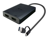 i-tec USB-A/USB-C Dual 4K/60 Hz HDMI Video Adapter