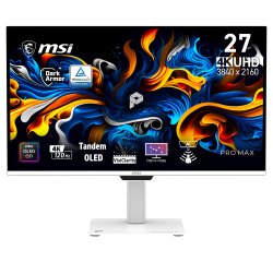 MSI Pro MAX 271UPXW12G Monitor PC 67,3 cm (26.5") 3840 x 2160 Pixel UltraWide Full HD QD-OLED Bianco