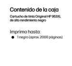 HP Cartucho de tinta Original 953XL de alto rendimiento negro