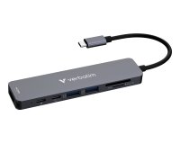 Verbatim 32158 hub & concentrateur USB 3.2 Gen 1 (3.1 Gen 1) Type-C 5000 Mbit/s Gris