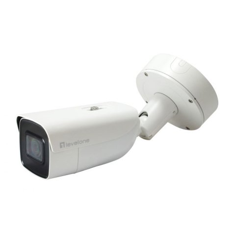 LevelOne Gemini Zoom IP Camera, 8-Mp, H.265, 802.3At, PoE, IR Leds, Indoor/Outdoor, Two-Way Audio