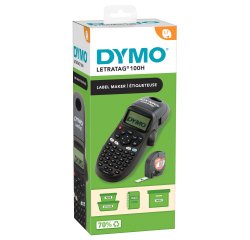 DYMO LetraTag LT-100H étiqueteuse portative | Imprimante d'étiquettes autocollant thermique sans encre | avec clavier ABC | Noir