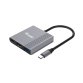 Equip Adattatore 3 in 1 da USB-C a HDMI / USB-A / USB PD, 4K/60Hz, 100W USB PD