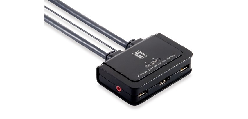 LevelOne 2-Port USB HDMI Cable KVM Switch