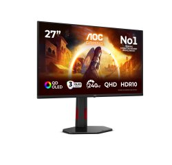 AOC G4 Q27G4ZDRAD computer monitor 67.3 cm (26.5") 2560 x 1440 pixels Quad HD OLED Black, Red