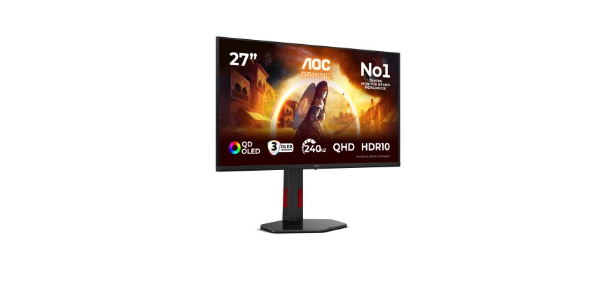 AOC G4 Q27G4ZDRAD computer monitor 67.3 cm (26.5") 2560 x 1440 pixels Quad HD OLED Black, Red