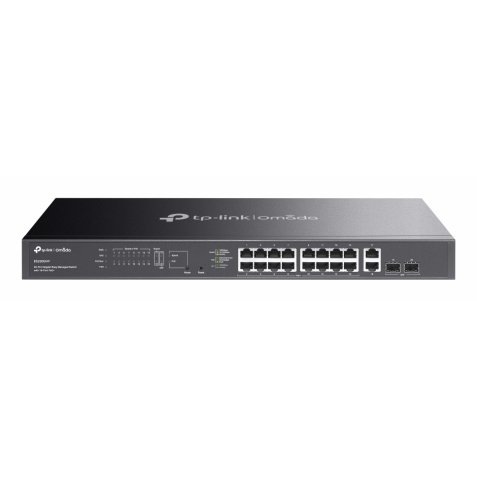 TP-Link Omada ES220GMP commutateur réseau Géré L2 Gigabit Ethernet (10/100/1000) Connexion Ethernet, supportant l'alimentation via ce port (PoE) Noir