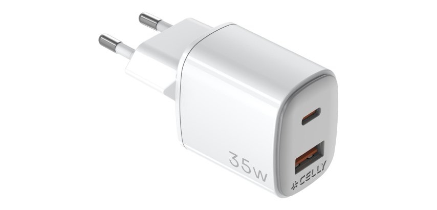 Celly UPTC1USB1USBC35 Caricabatterie per dispositivi mobili Universale Bianco AC Ricarica rapida Interno