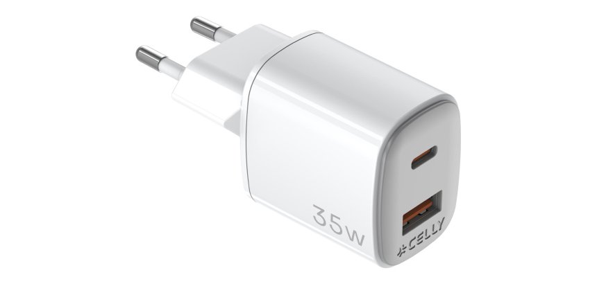 Celly UPTC1USB1USBC35 Caricabatterie per dispositivi mobili Universale Bianco AC Ricarica rapida Interno