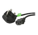 StarTech.com Cable de 1,8m de Alimentación de Ordenador, 18AWG, BS 1363 a C13, 10A 250V, Cable de Alimentación de Repuesto, Cable de TV/Monitor, Adaptador de Corriente para el Reino Unido