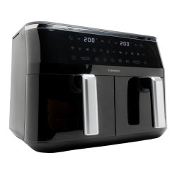 TORNADO TAFT-1000-GS Doppel-Fritteuse 9 L Autark 3100 W Heißluftfritteuse Schwarz