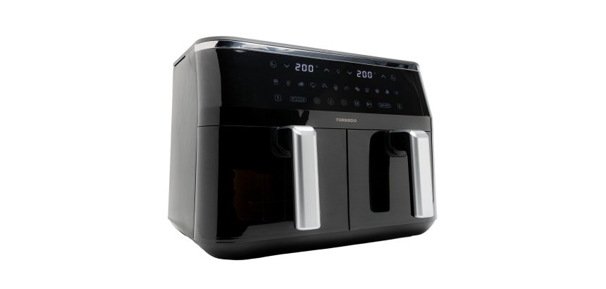 TORNADO TAFT-1000-GS friteuse Dubbel 9 l Vrijstaand 3100 W Heteluchtfriteuse Zwart
