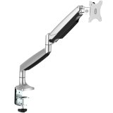 StarTech.com Bras de Moniteur de Bureau - Bras de Moniteur VESA Ergonomique à Usage Intensif - Écran Simple de 32" (9kg) - Mouvement Complet, Réglable en Hauteur, Articulé - Aluminium - Pince en C/Anneau - Argenté