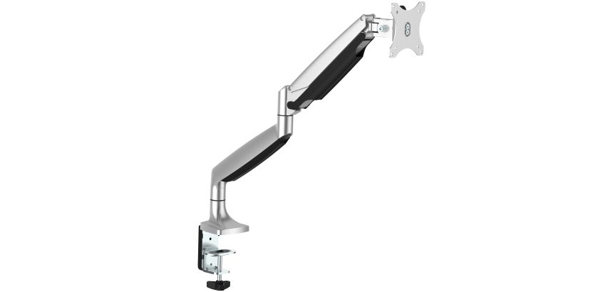 StarTech.com Desk Mount Monitor Arm - Heavy Duty Ergonomic VESA Monitor Arm - Single 32" (19.8lb/9kg) Display - Full Motion, Height Adjustable, Articulating - Aluminum - C-Clamp/Grommet - Silver