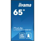 iiyama LH6565UHSB-B1 Écran d'affichage dynamique En forme de kiosk 163,8 cm (64.5") LED Wifi 800 cd/m² 4K Ultra HD Noir Intégré dans le processeur Android 11 24/7