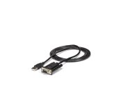 StarTech.com Adaptateur USB à 1 Port vers RS232 Série de 1,8m, Câble Adaptateur Série DCE DB9 FTDI, Null Modem, USB 2.0 - TAA