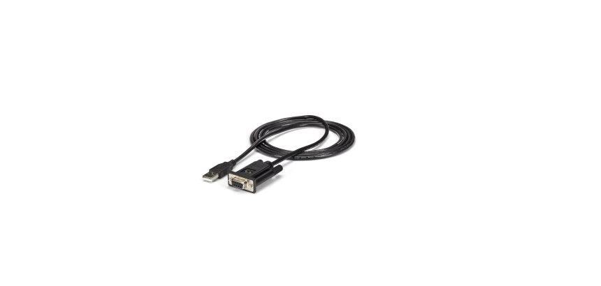 StarTech.com Adaptateur USB à 1 Port vers RS232 Série de 1,8m, Câble Adaptateur Série DCE DB9 FTDI, Null Modem, USB 2.0 - TAA
