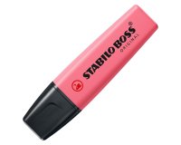 Surligneur stabilo boss original pastel encre base    eau pointe biseautee largeur  trace 2/5mm coloris petale de