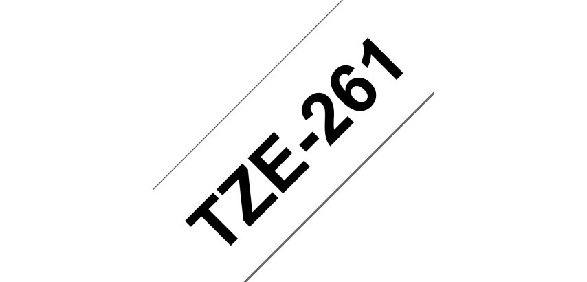 Brother TZE-261 ruban d'étiquette Noir sur blanc TZ