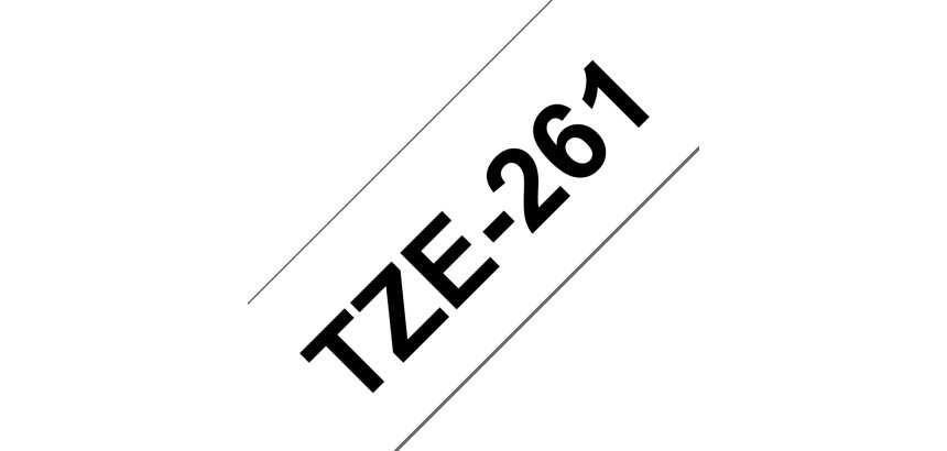 Brother TZE-261 ruban d'étiquette Noir sur blanc TZ